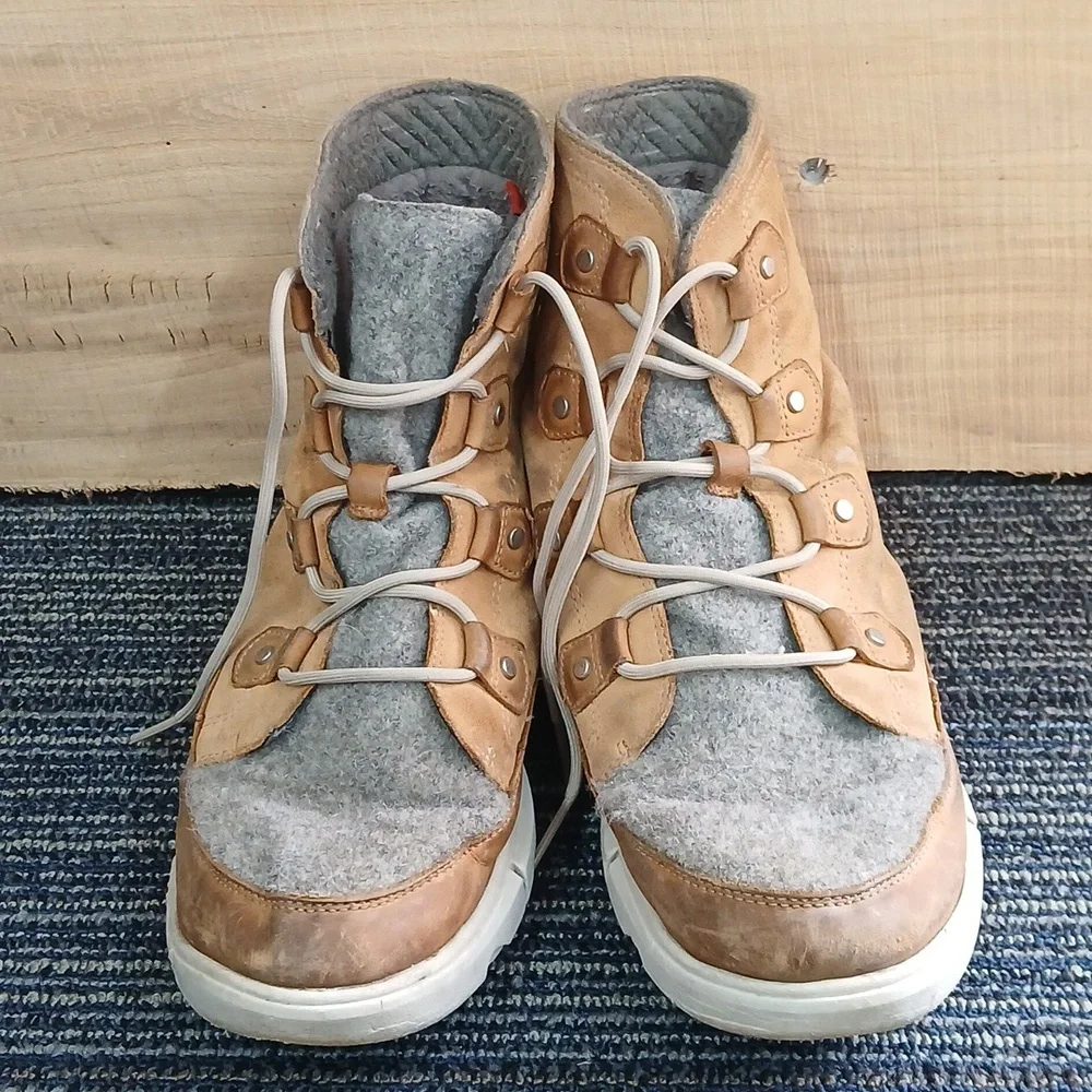 Sorel Explorer II Joan Felt Boots Tawny Buff Moonstone Women’s 11 - Picture 2 of 8